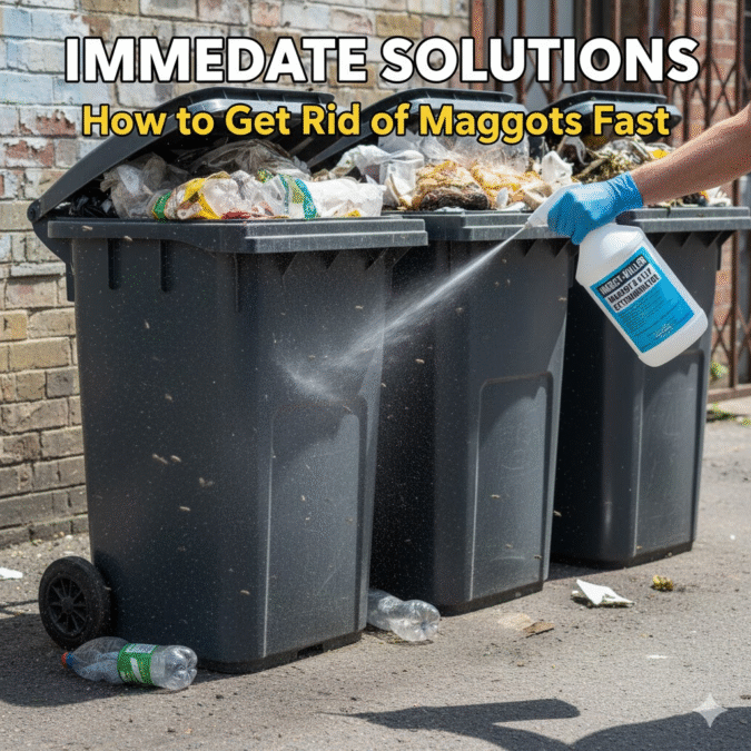 maggots wheelie bins hot weather