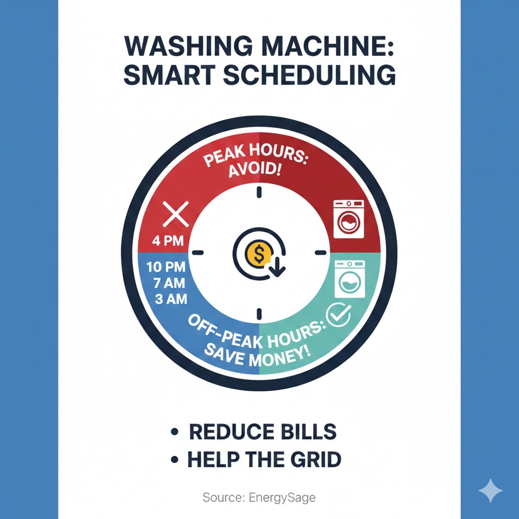 washing machine peak hours