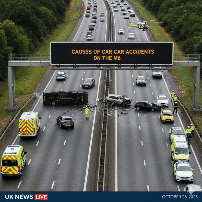 car accident m6 today car accident m6 today
