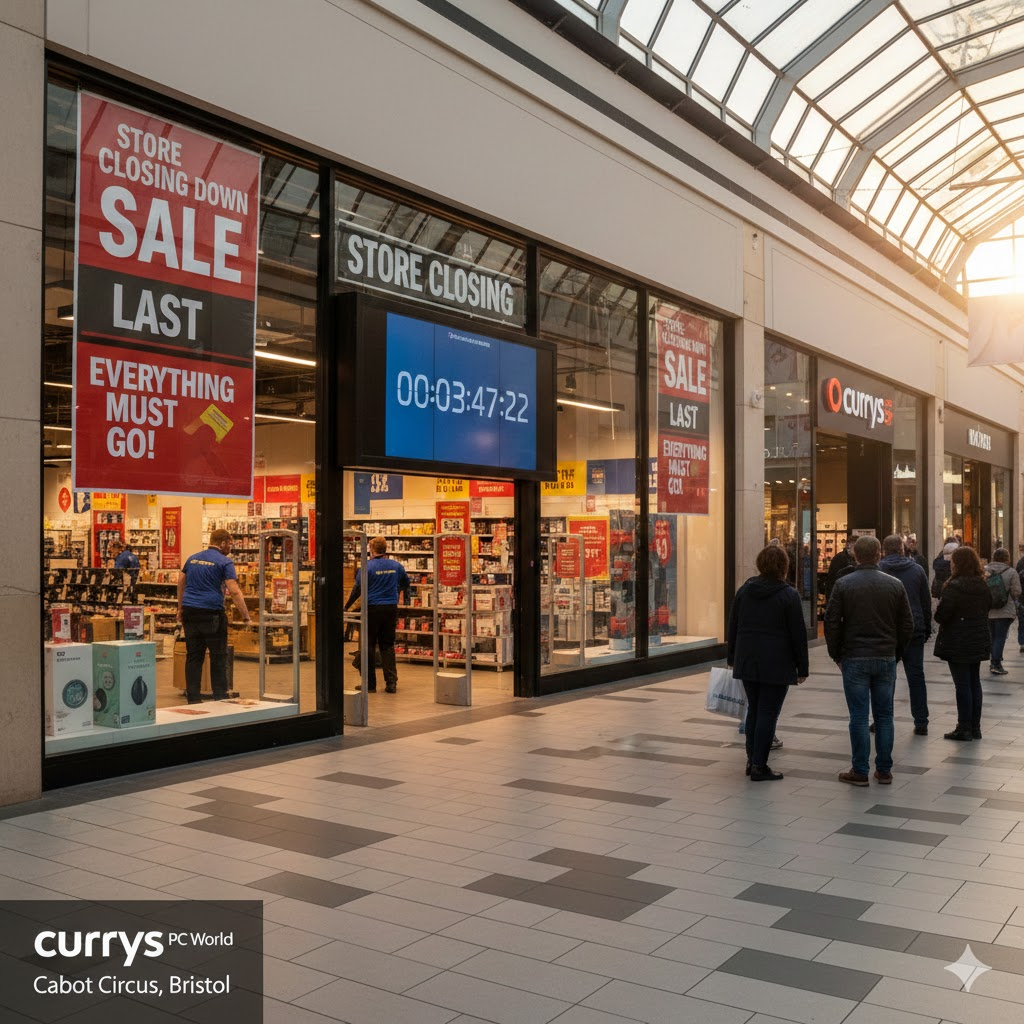 moses martin currys store bristol cabot circus closure