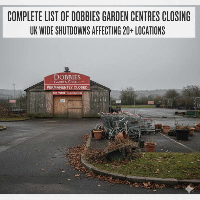 dobbies garden centre closures uk